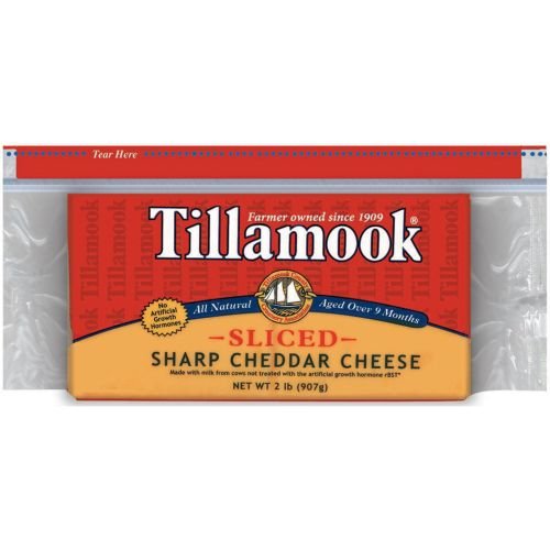 Tillamook Sliced Sharp Cheddar Cheese, 2 Pound -- 12 per Case.