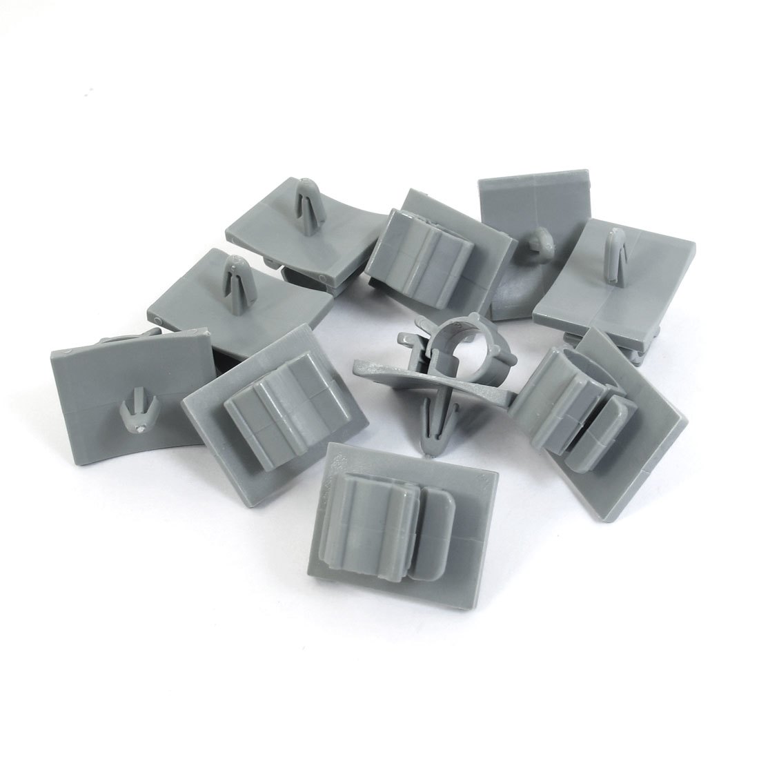 CPS-0708 Gray Cord Managemen Standoff Cable Holder Clamp Clips Organizer 10 Pcs