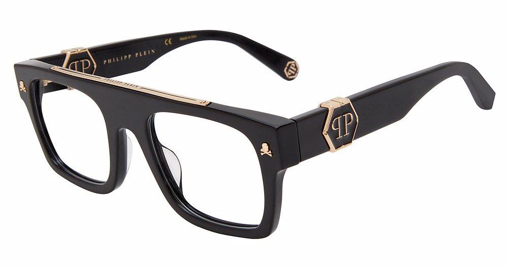 Philipp Plein VPP056 Eyeglasses 0700 - SHINY BLACK 700 Men Square