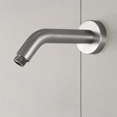 KIKO HOME 6 Inch Shower Extension Arm Wall Mounted Shower Arm 5.9 X 2.63 Stainless Steel in Gray, Size 5.9 H X 2.36 W in | Wayfair KK-MM-0134-BN