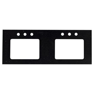Plumbing N Parts 47.5-in. W Stone Top_ in Black | Wayfair PNP-17746