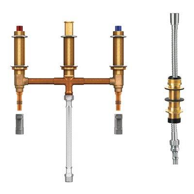 Moen M-Pact Roman Tub Valve W/ Shower Diverter W/ 1/2 Pex & 1/2 CPVC Adapters Metal, Size 2.63 H X 14.12 W X 2.625 D in | Wayfair 9797