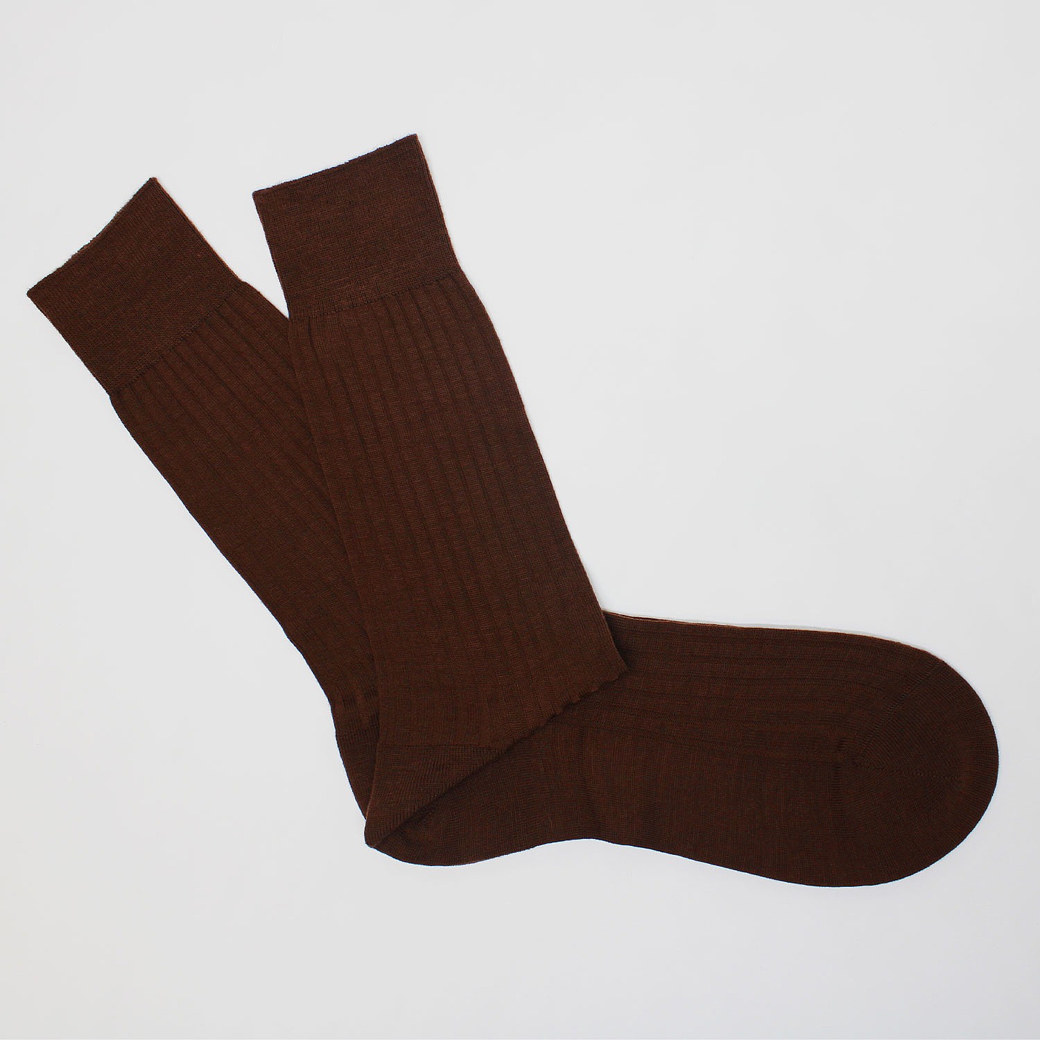 Pantherella Men's Laburnum Merino Wool 5x3 Rib Dress Sock in Beige (5796) | Size Large | HisRoom.com