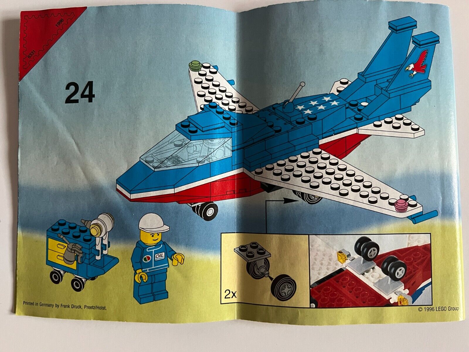 LEGO 6331 - Patriot Jet (1996) - Town Plane - 100% Complete + Instructions + Box thumbnail