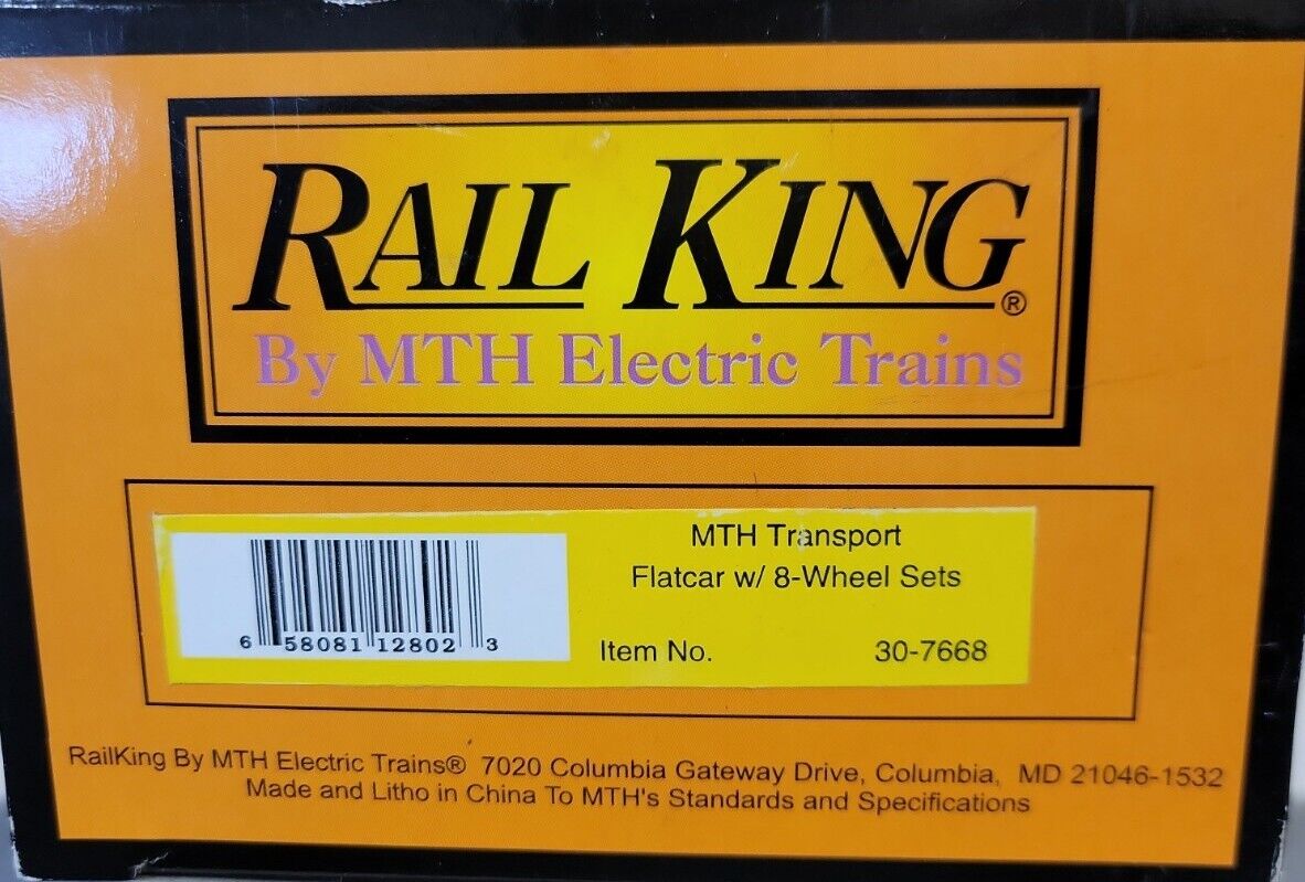 MTH Transport Flatcar with 8 Wheel Sets #30-7668. See Ad. (12Q) thumbnail