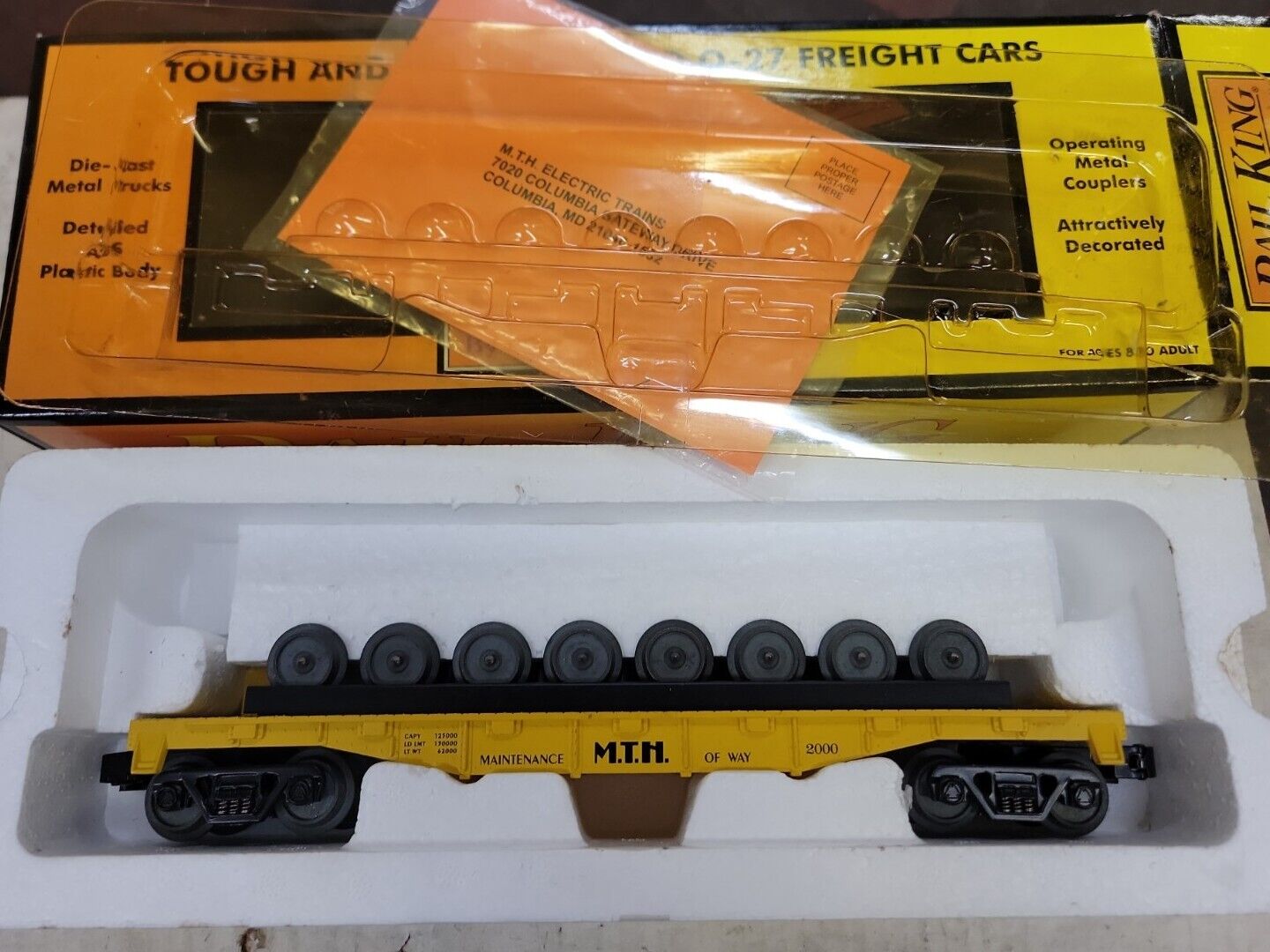 MTH Transport Flatcar with 8 Wheel Sets #30-7668. See Ad. (12Q) thumbnail