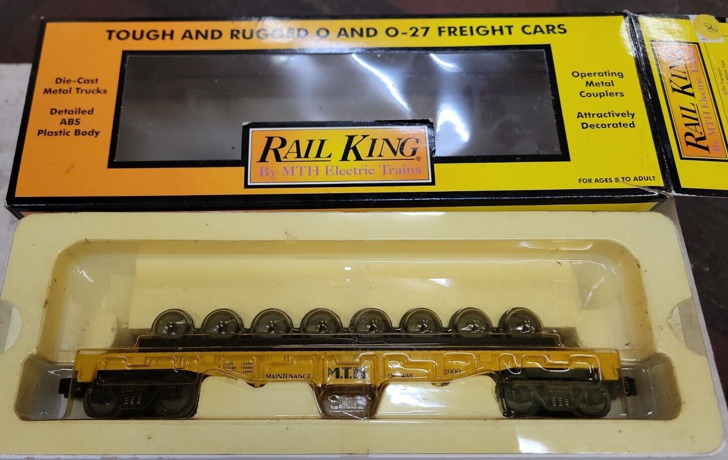 MTH Transport Flatcar with 8 Wheel Sets #30-7668. See Ad. (12Q) thumbnail