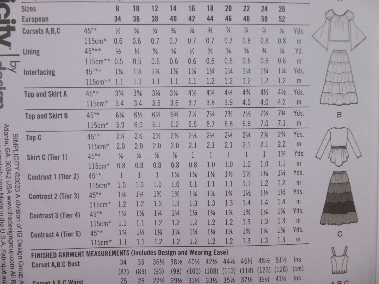 Simplicity 11857 9734 Andrea Schewe Designed Dress Costume Pattern Sz 18-26 thumbnail