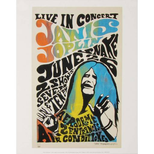Janis Joplin Concert Promo Poster