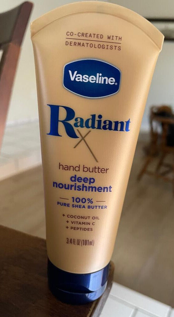 Vaseline Radiant X Deep Nourishment for Soft  Nourished & Radiant Hands Hand Butter with 100% Pure Shea Butter  Ultra-hydrating Lipids  Coconut Oil  3