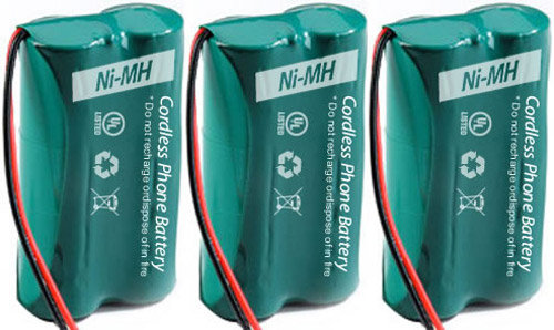 Replacement for GE/RCA 5-2540 / 5-2734 Cordless Phone Battery (500mAh, 2.4V, Ni-MH) - 3 Pack