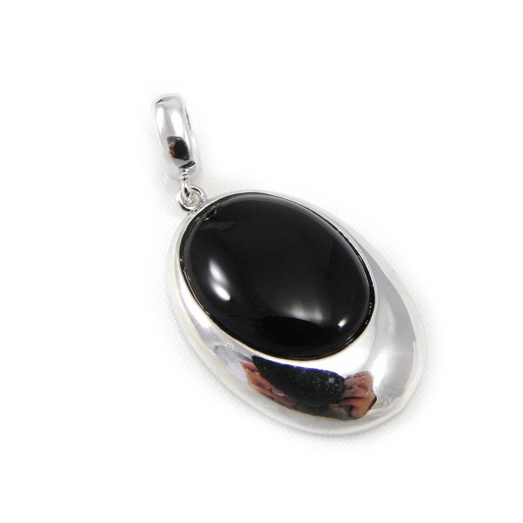 Les Trésors De Lily [G8835] - Pendentif Argent 'Obao' Noir