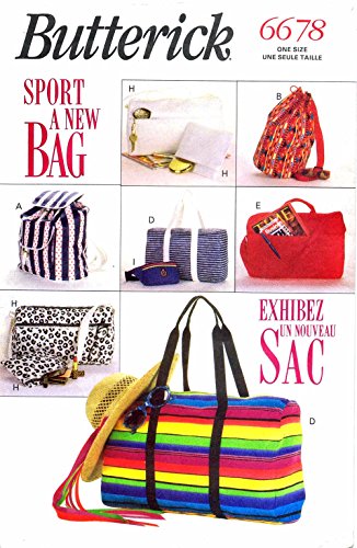 Butterick Sports Bags  Tote Bags  Knapsack  Backpack Sewing Pattern # 6678 thumbnail