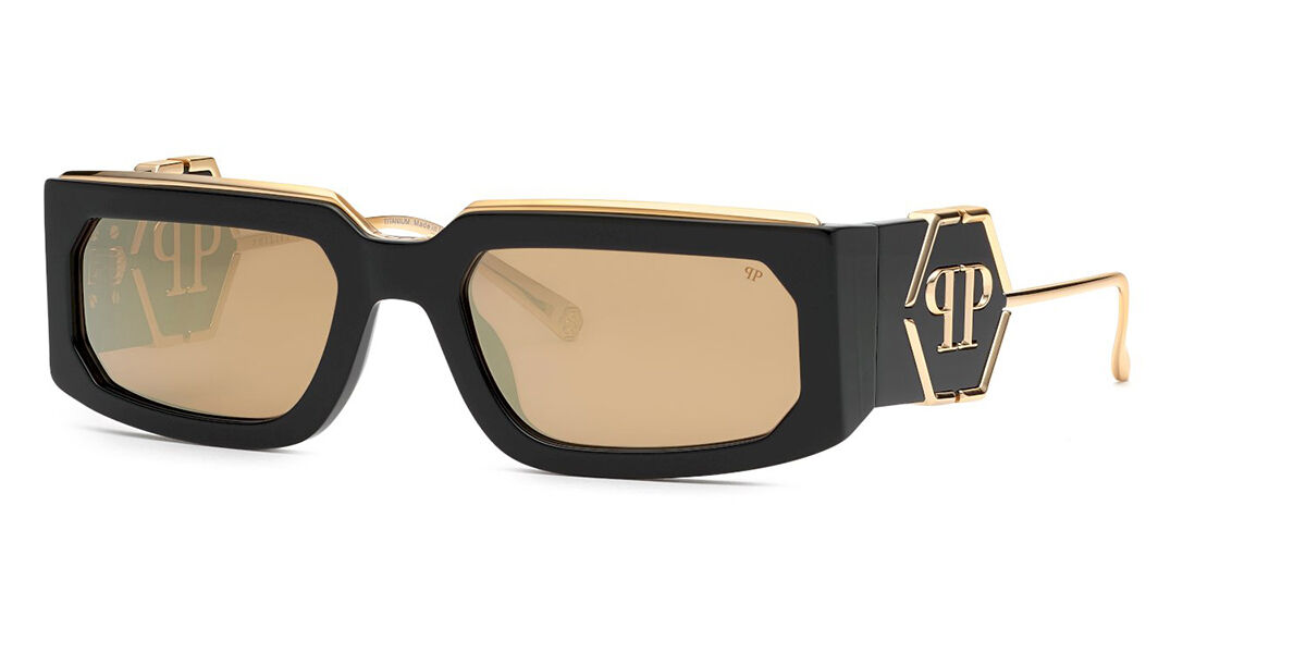 Philipp Plein SPP119M 700G Unisex Shiny Black Full Rim Sunglasses
