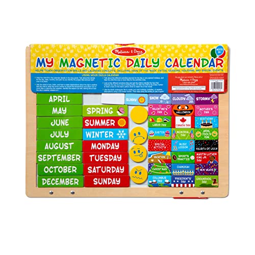 Melissa & Doug My First Daily Magnetic Activities Calendar for Kids, Weather and Seasons Calendar for Preschoolers and Ages 3+ (Pack of 1)