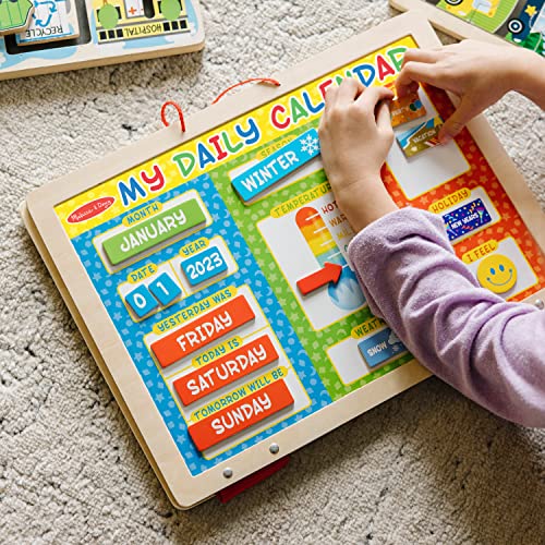 Melissa & Doug My First Daily Magnetic Activities Calendar for Kids, Weather and Seasons Calendar for Preschoolers and Ages 3+ (Pack of 1) thumbnail