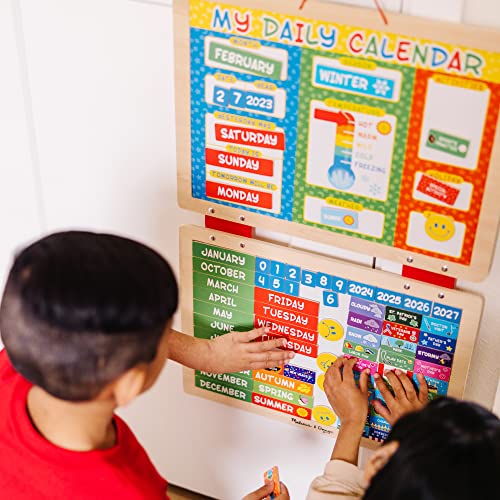Melissa & Doug My First Daily Magnetic Activities Calendar for Kids, Weather and Seasons Calendar for Preschoolers and Ages 3+ (Pack of 1) thumbnail