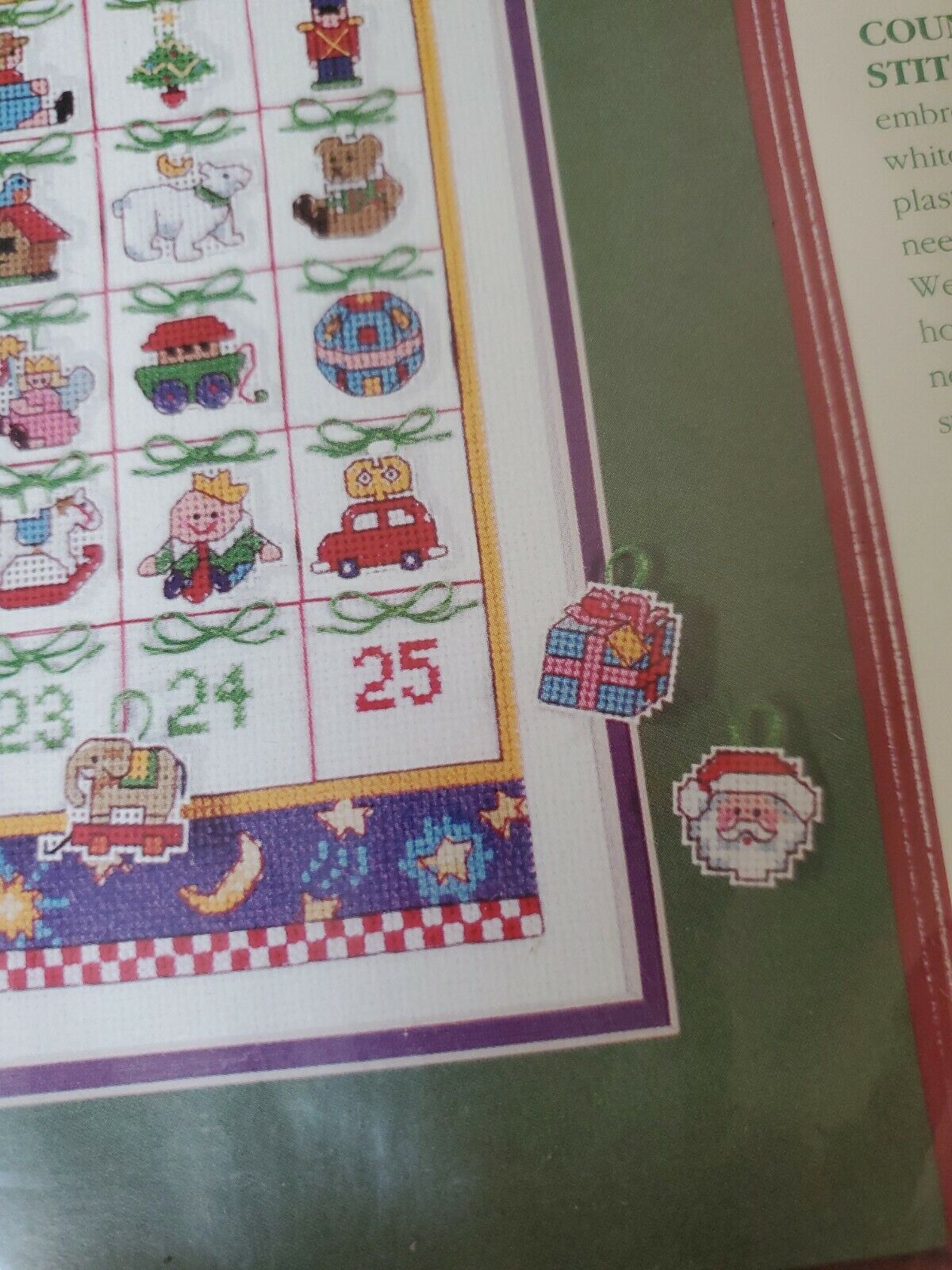 Dimensions Santa BELIEVE ADVENT CALENDAR Cross Stitch Kit Mary Englebreit 8466 thumbnail