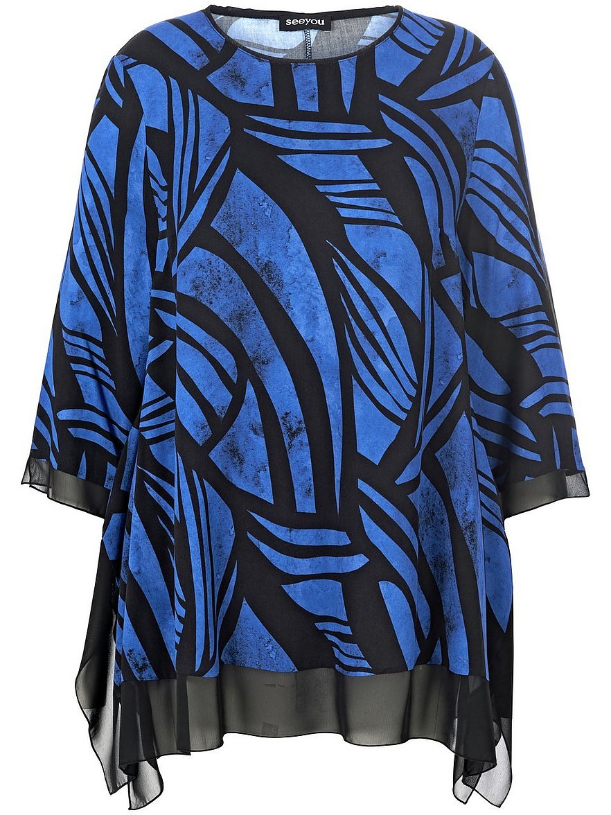 La Blouse Longue 100% Viscose  Seeyou Bleu