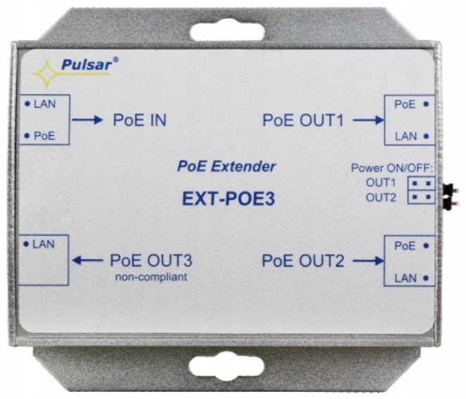 Extender PoE Pulsar EXT-POE3 1 PoE in, 3xPoE Out