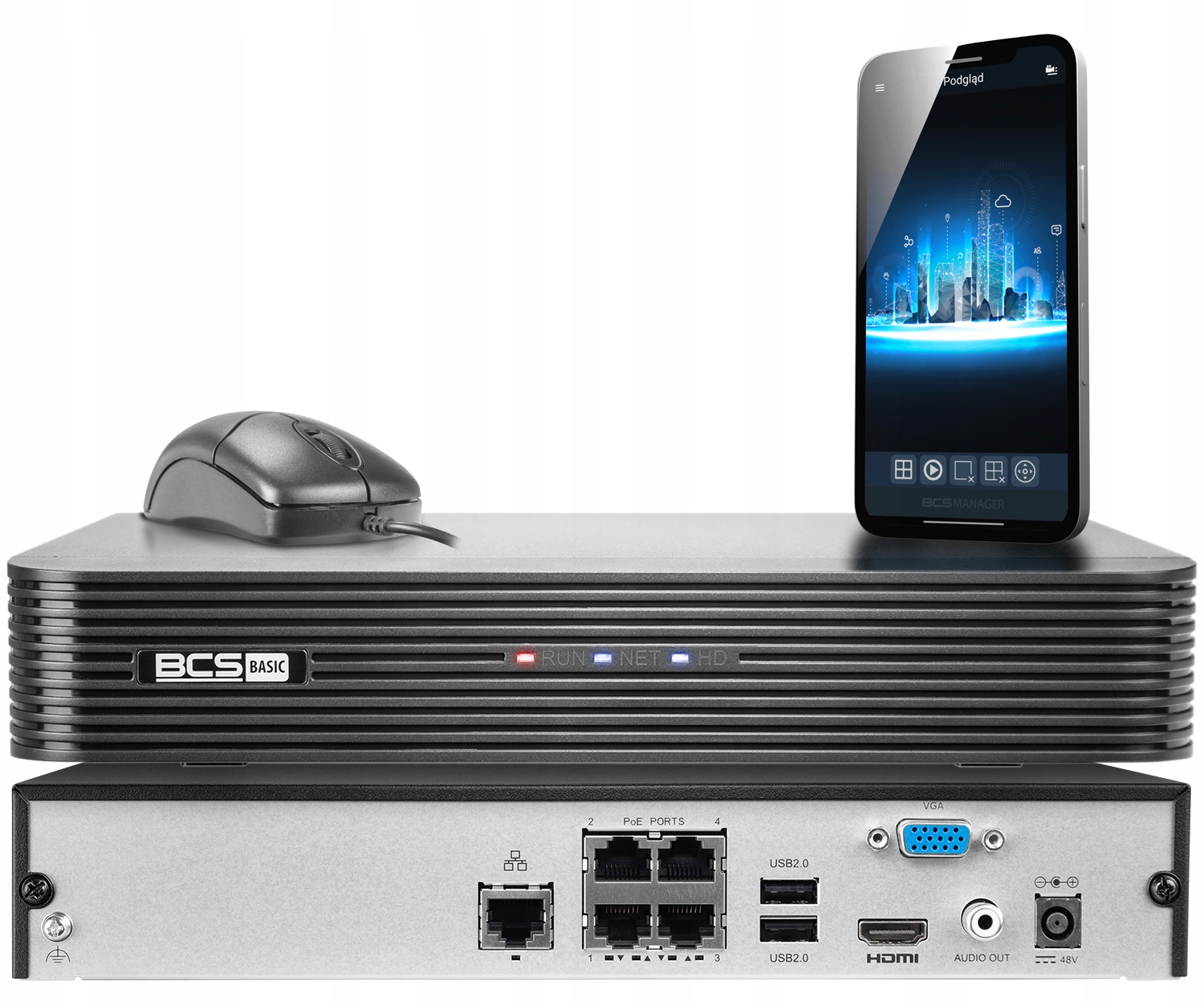 Rejestrator IP BCS-B-NVR0401-4P(2.0) PoE