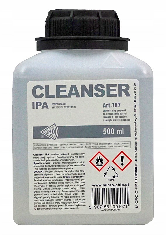 Alkohol Izopropylowy Ipa Izopropanol 100% 500ml
