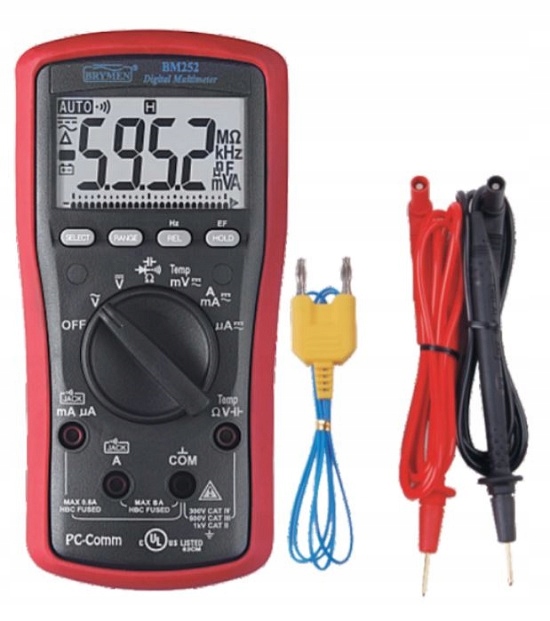 BM252s Multimetr Ef, T, RS232/USB Brymen