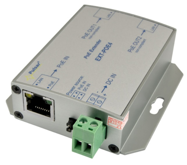 Extender Poe (zew. 48V) Pulsar EXT-POE4 Do 2 Kamer