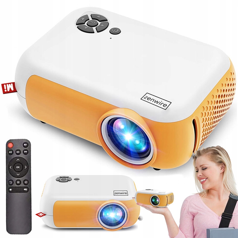 Przenośny Rzutnik Mini Projektor LED Full HD+pilot