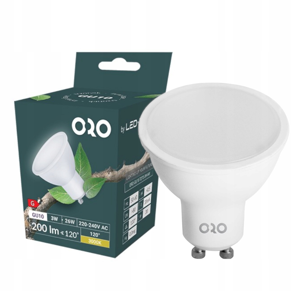 Żarówka LED GU10 3W Ciepła 200lm