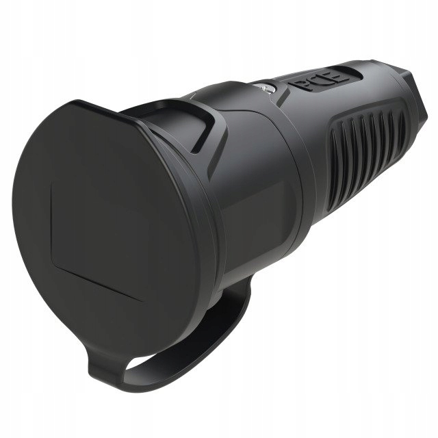 PC Electric 2521-ss Safety Mains Socket Rubber 250V Black IP54