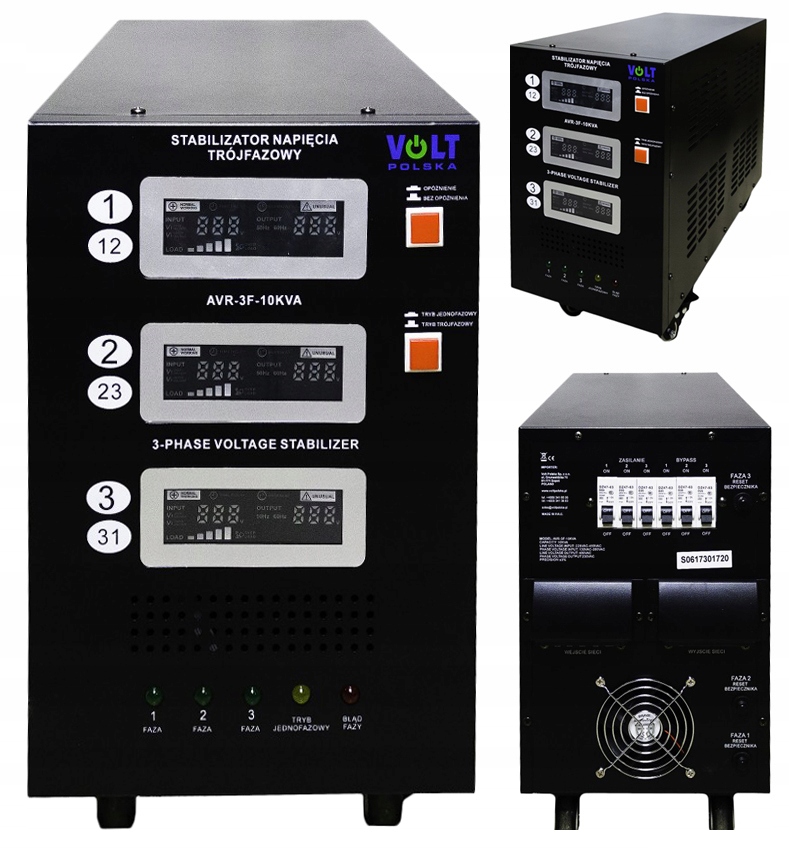 Stabilizator Napięcia Sieciow. Avr Pro 10000 3FAZY