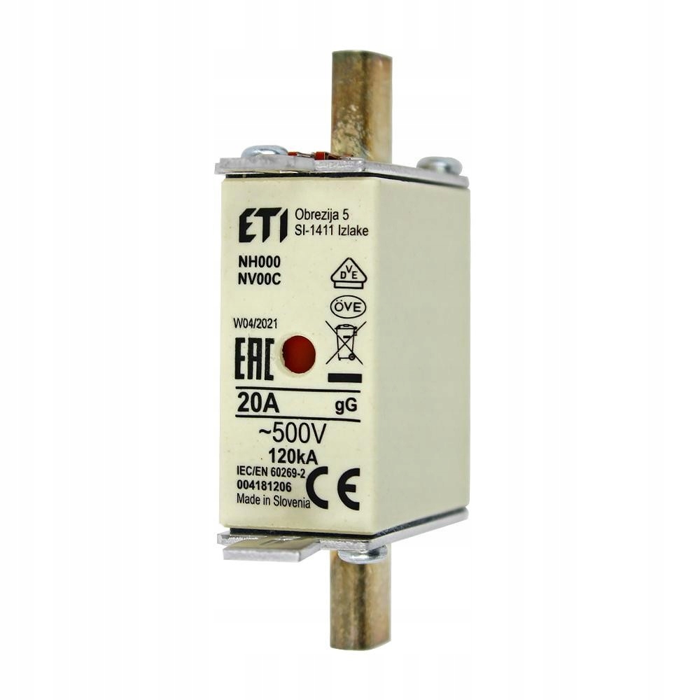 Bezpiecznik Mocy WT-00 C 20A GL/gG Eti