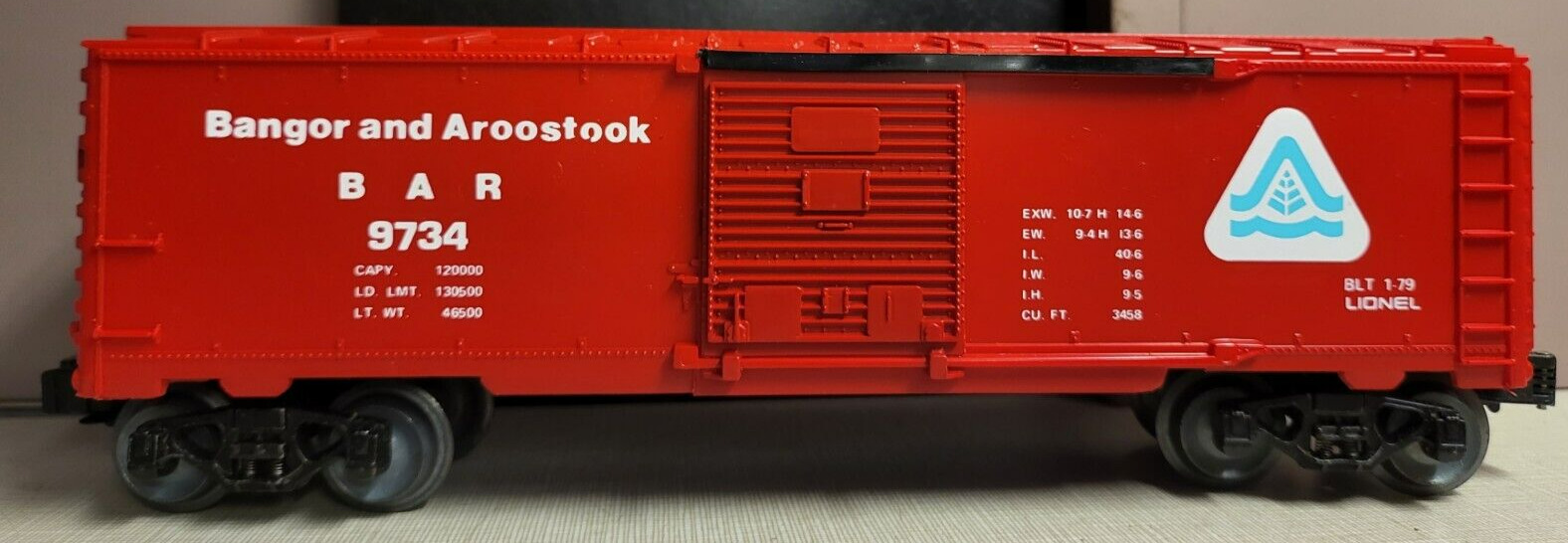 LIONEL 6-9734 Bangor and Aroostook Box Car Limited Edition O Gauge 1979