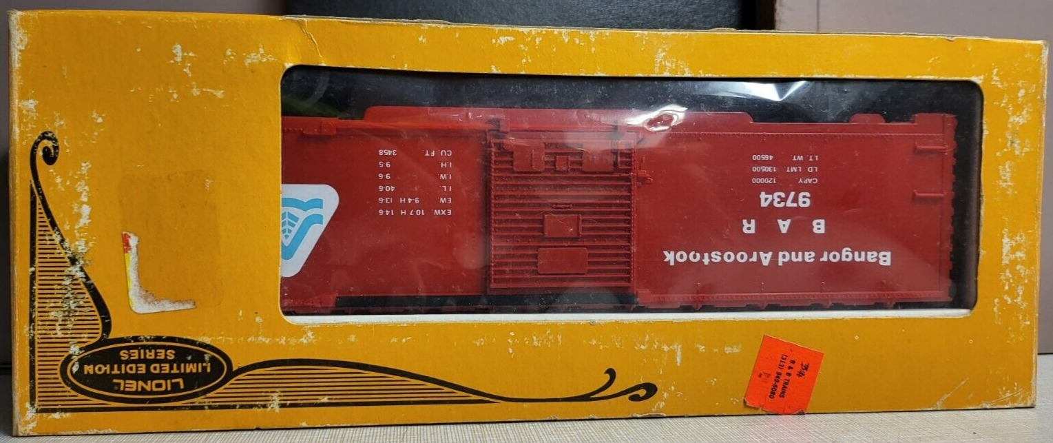 LIONEL 6-9734 Bangor and Aroostook Box Car Limited Edition O Gauge 1979 thumbnail