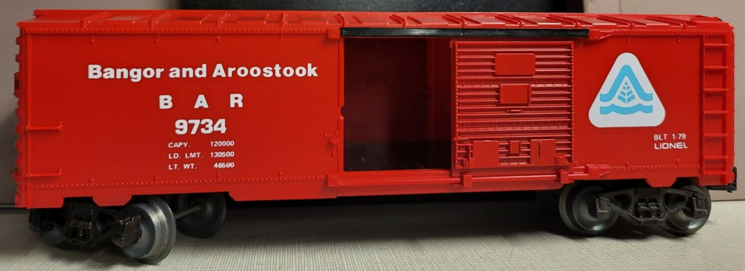 LIONEL 6-9734 Bangor and Aroostook Box Car Limited Edition O Gauge 1979 thumbnail