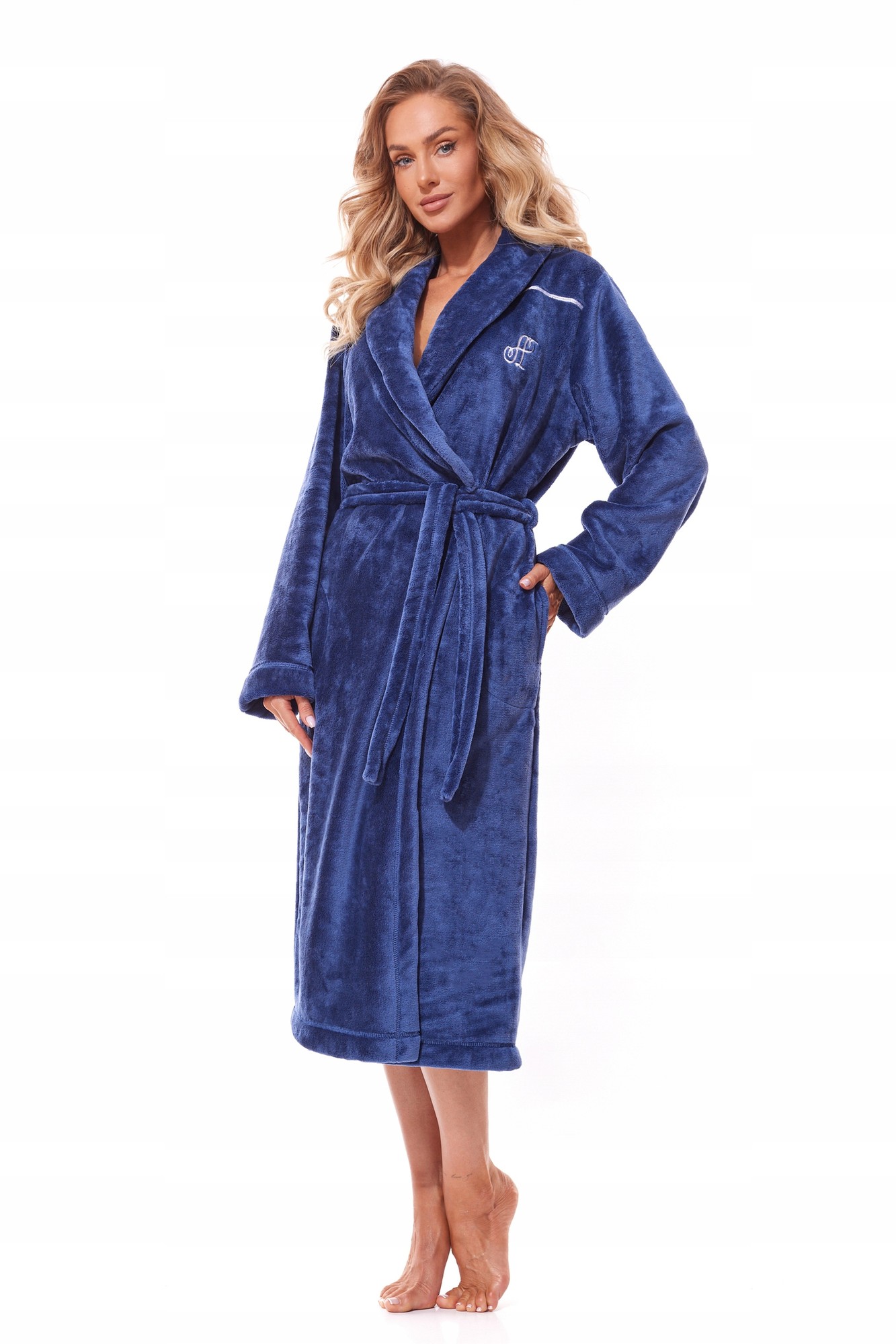 Szlafrok Lux Long 2312 Navy XXL, Navy