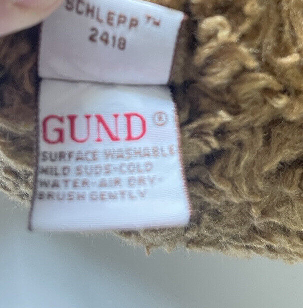 Gund Schlepp Collectable Teddy Bear Soft Plush Brown 15069 with Tag Rare Vintage thumbnail