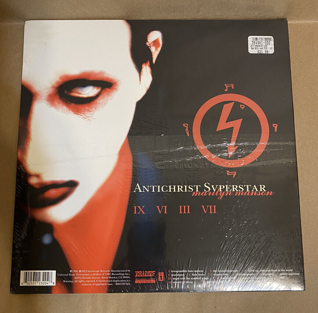 Marilyn Manson - Antichrist Superstar 2LP Red Vinyl Hot Topic /1500  Sealed thumbnail