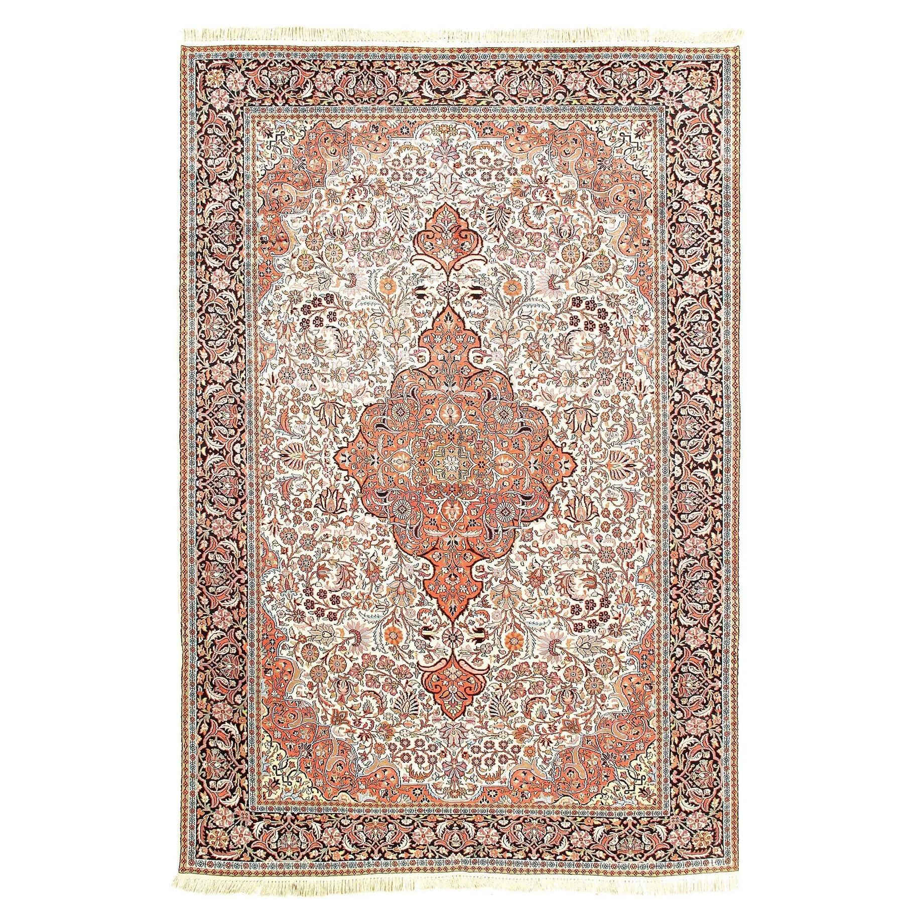 Canvello Kashmir a. Silk Hand-Knotted Rug - 8' X 11'7