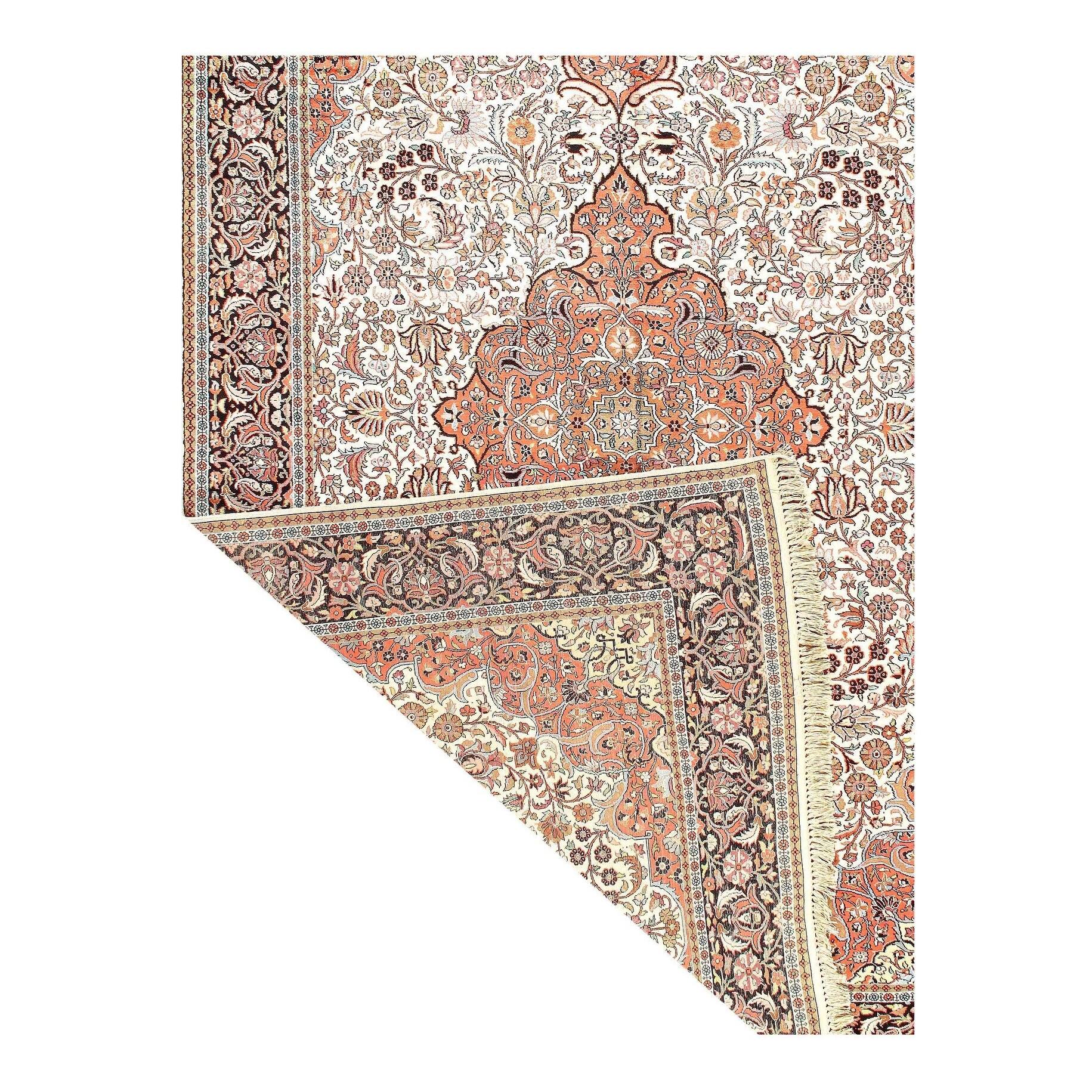 Canvello Kashmir a. Silk Hand-Knotted Rug - 8' X 11'7
