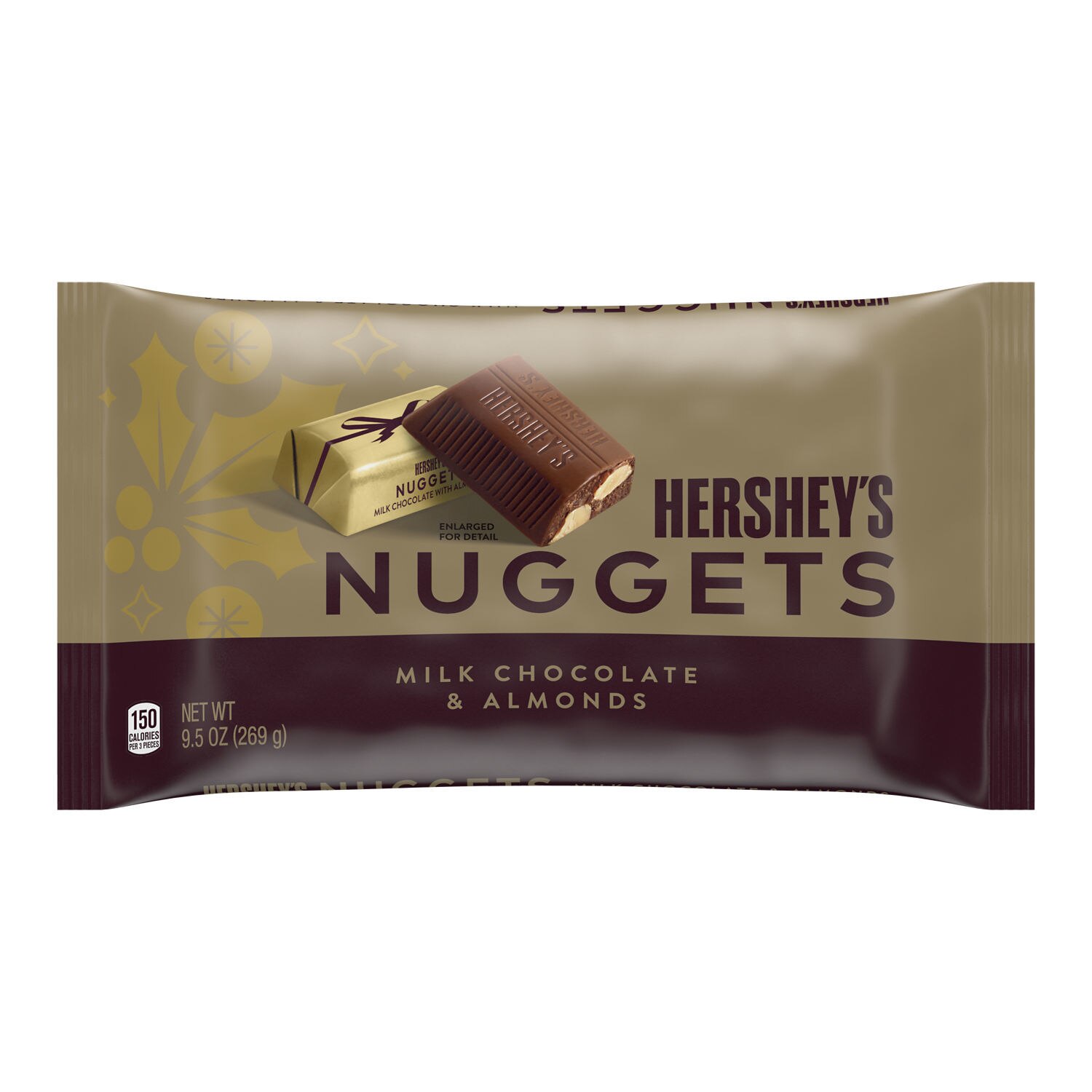Hershey's, Nuggets Milk Chocolate with Almonds, Christmas Candy Bag, 9.5 Oz | CVS