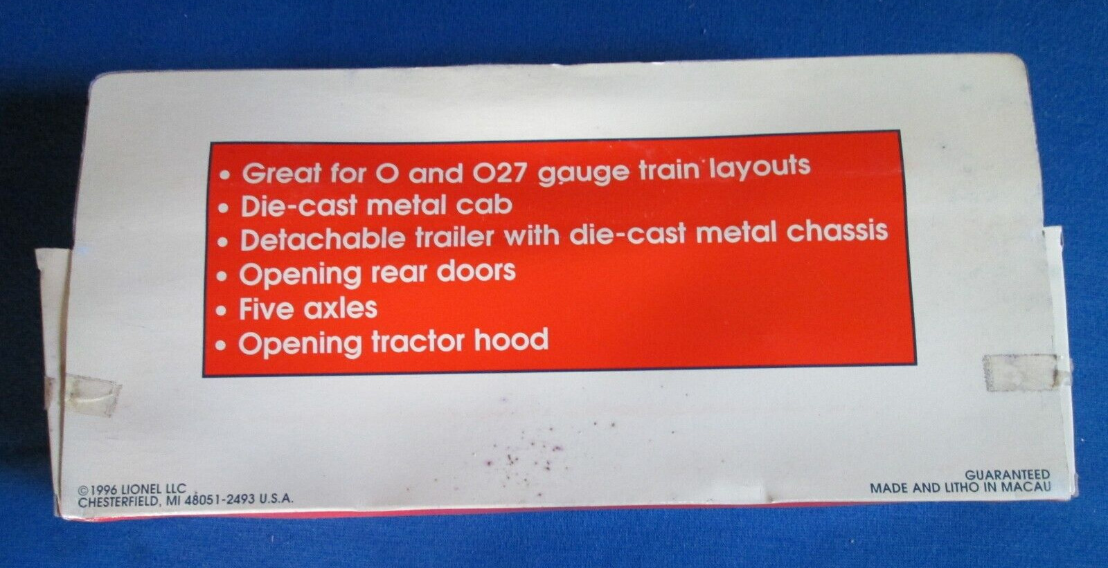 NEW Lionel Logo Tractor Trailer Truck O Gauge Model 6-12989 thumbnail