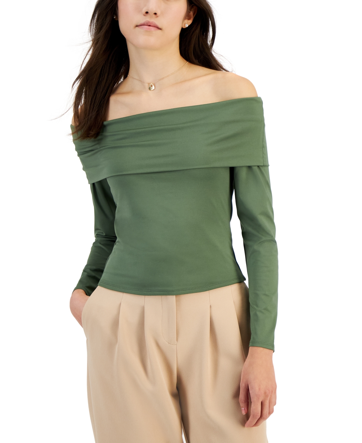 Crave Fame Juniors' Off-the-Shoulder 196202679745 XLUS RT $26.00