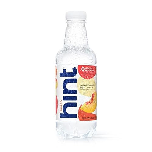 Hint Water Peach, Pure Water Infused with Peach, Zero Sugar, Zero Calories, Zero Sweeteners, Zero Preservatives, Zero Artificial Flavors,16 Fl Oz (Pac thumbnail
