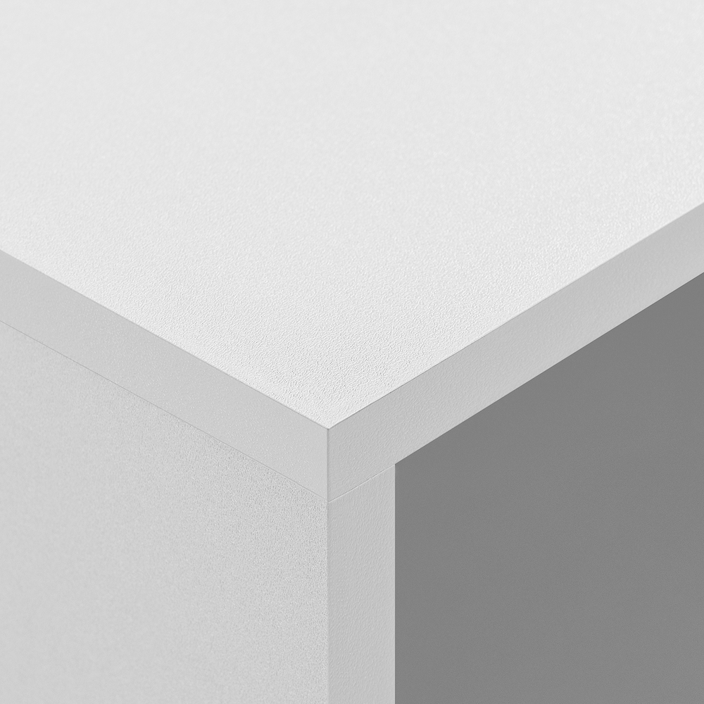 [en. Casa]® Wandregal in WeiB - MDF Furniert - Perfekt Kombinierbar - 45x45x30cm