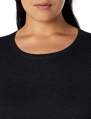 Amazon Essentials Women's Long-Sleeve Lightweight Crewneck Sweater (Available in Plus Size), Black, 3X thumbnail
