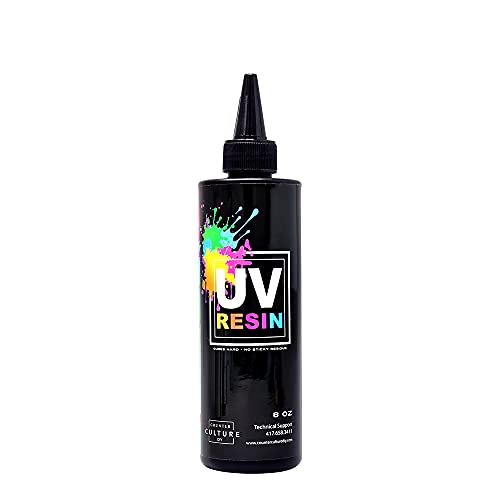 Counter Culture DIY Clear UV Resin, Quick Art Supplies for Coating & Casting, Great for Jewelry, Keychains - Epoxy Glue Cures Hard, No Sticky Residue