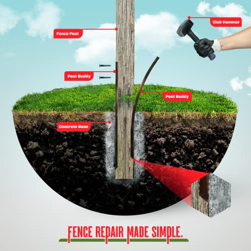 Pack of 8 Easy Fence Post Repair to Fix 4 Broken Wood Posts Fast and Simple to Install Effective LongLasting