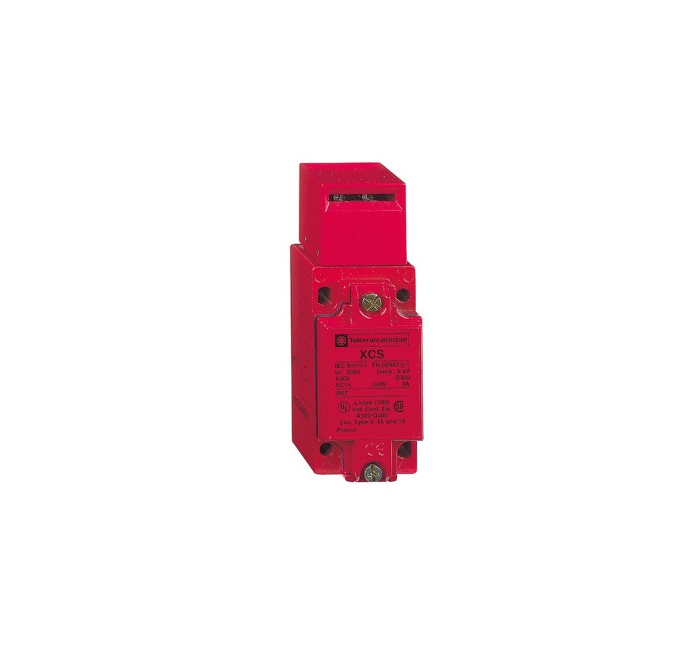 Telemecanique Sensors XCSA Safety Interlock Switch, Keyed Actuator Included, Zinc Alloy, Interlock
